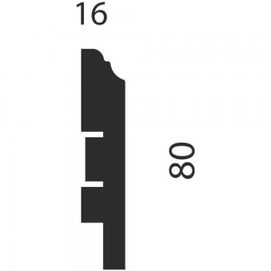 Плинтус COSCA DECOR ЕP07 NanoFlex груша Белая, 80x16x2400 мм, МДФ СПБ080947