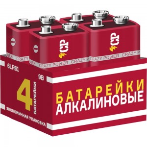 Алкалиновая батарейка CRAZYpower 6LR61 4 шт 5041349