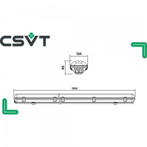 Светодиодный светильник CSVT SLIM-38 MILKY ЦБ000009878