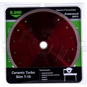 Диск алмазный Ceramic Turbo Slim T-10 (250x1.8x30/25.4 мм) D.BOR CTS-T-10-0250-030