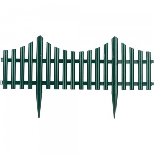 Заборчик Дачная мозаика Модерн декоративный темно-зеленый штакетник 10607