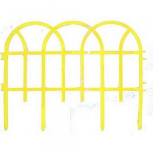 Декоративный заборчик Дачная мозаика Готика Ажурный желтый 10591
