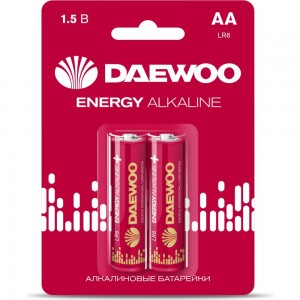 Алкалиновая батарейка DAEWOO LR 6 ENERGY Alkaline 2021 BL-2 5029750