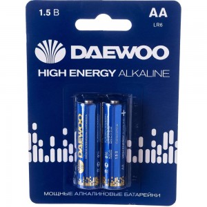 Алкалиновая батарейка Daewoo LR 6 HIGH ENERGY Alkaline BL-2 5030299
