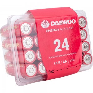 Алкалиновая батарейка DAEWOO LR 6 ENERGY Alkaline Pack-24 5029842