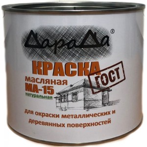 Масляная краска ДараДа МА-15 коричневая 1,8 кг DMA15BN18