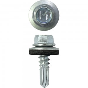 Кровельный саморез по металлу Daxmer 5,5х19 цинк 250шт 04285 Кровельный саморез по металлу Daxmer 5,5х19 цинк 250шт 04285