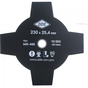 Диск для триммера 4-х лопастной (230х25.4 мм; 1.4 мм) DDE 645-488