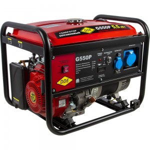 Бензиновый генератор DDE G550P 1ф 5,0/5,5/9,4 кВт бак 25 л двигатель 13 лc 919-990