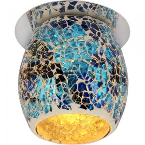 Встраиваемый светильник De Fran G9 мозаика хром+бело-голубой, FT 867 b