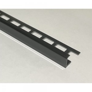 Наружный профиль для плитки DECONIKA 8 мм, 2.5 м, 007-G Черный глянец Д-Пл8-Н 007-0 ЧЕР-Г