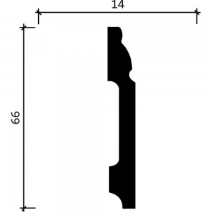Напольный плинтус Decor-Dizayn ударопрочный влагостойкий под покраску 100Х15Х2000 мм DD15