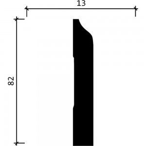 Напольный плинтус Decor-Dizayn ударопрочный влагостойкий под покраску 82Х13Х2000 мм DD47