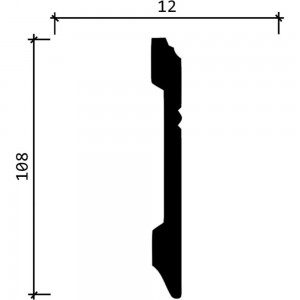 Напольный плинтус Decor-Dizayn ударопрочный влагостойкий под покраску 108Х13Х2000 мм DD105