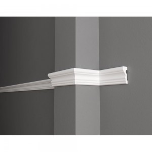 Стеновой молдинг Decor-Dizayn ударопрочный влагостойкий под покраску 44Х16Х2000 мм DD400