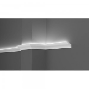 Потолочный карниз Decor-Dizayn ударопрочный влагостойкий под LED подсветку 50Х33Х2000 мм DD506