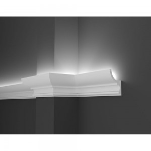 Потолочный карниз Decor-Dizayn ударопрочный влагостойкий под LED подсветку 100Х55Х2000 мм DD507