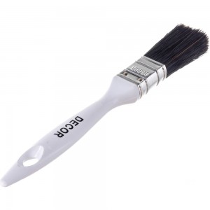 Кисть DECOR PROFI для грунта 25х15 мм, черная синтетическая щетина, пласт. ручка 780-025