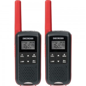 Комплект из двух радиостанций Decross DC63 Red Twin EU с ЗУ DC6313104302000