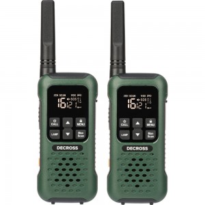 Комплект из двух радиостанций Decross DC93 Dark Green Twin EU с ЗУ DC9315114502000
