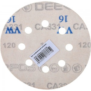 Круг шлифовальный на бумаге СА331 (125 мм; 8 отверстий; Р120) Deerfos 7930091773770