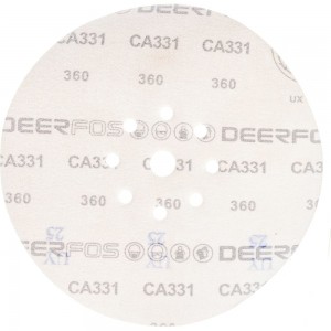 Круг шлифовальный на бумаге СА331 (225 мм; 9 отверстий; Р360) Deerfos 7930091774166