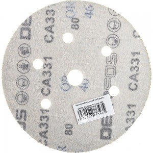 Круг шлифовальный на бумаге СА331 (150 мм; 6+1 отверстий; Р80) Deerfos 7930091773435