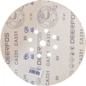 Круг шлифовальный на бумаге СА331 (225 мм; 9 отверстий; Р80) Deerfos 7930091774074