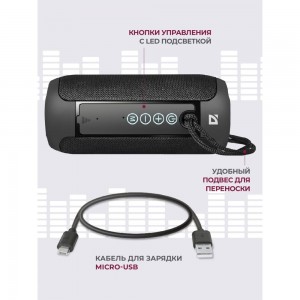 Портативная акустика Defender Enjoy S700, черный, 10Вт, BT/FM/TF/USB/AUX 65701