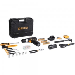 Аккумуляторная дрель-шуруповерт DEKO + набор из 104 инструментов GCD12DU3 063-4133