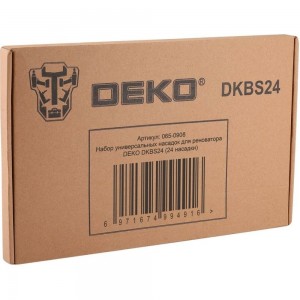 Набор универсальных насадок в кейсе DKBS24 24 предмета для реноватора DEKO 065-0908
