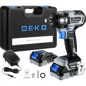 Аккумуляторный бесщеточный гайковерт DEKO DKIS20 3638 063-4033