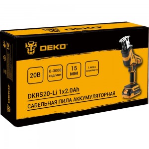 Аккумуляторная сабельная пила DEKO DKRS20-Li 063-4310