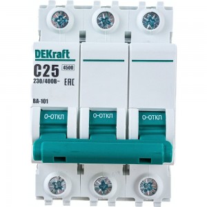 Автоматический выключатель DEKraft ВА101-3P-025A-C 11080DEK 121921