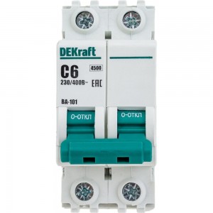 Автоматический выключатель DEKraft ВА101-2P-006A-C 11064DEK 121908