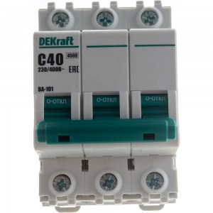 Автоматический выключатель DEKraft ВА101-3P-040A-C 11082DEK 121924