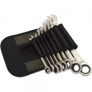 Набор ключей трещоточных комбинированных 8 шт, в фирменной сумке Дело Техники 515085