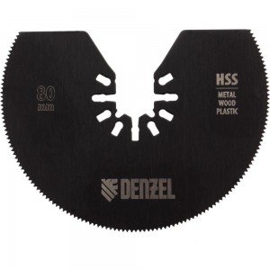 Насадка отрезная полукруг HSS по металлу и дереву 80х1.2 мм мелкий зуб для МФИ Denzel 782301