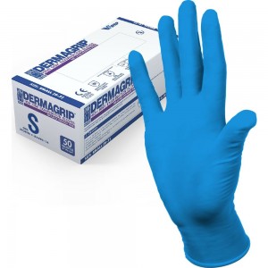 Смотровые латексные перчатки DERMAGRIP HIGH RISK 50 штук, размер S CT0000000685