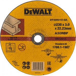 Круг отрезной по металлу INDUSTRIAL (230х22,2 мм) DEWALT DT42601Z