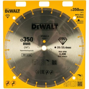 Круг алмазный сегментированный универсальный (350х25.4/20 мм) DEWALT DT40213