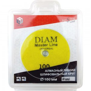 Круг алмазный гибкий шлифовальный Master Line Universal (100х15 мм; №100; сухая/мокрая) Diam 000624