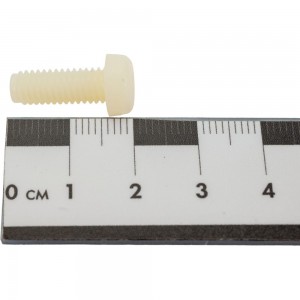 Винт с цилиндрической головкой со шлицем DINFIX DIN 84, полиамид (пластик), M6x16, 10 шт. 00-00001504