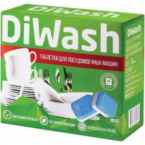 Таблетки для посудомоечных машин DIWASH 100шт 604643