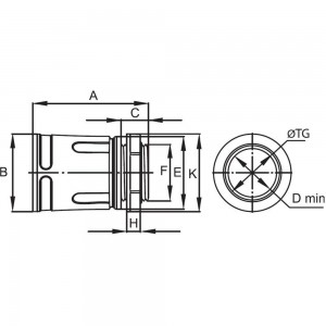 Переходник труба-коробка (25 мм; IP65) для жестких труб DKC 50225