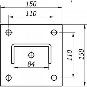Крепление к потолку для профиля DKC 82x41, горячеоцинкованное BSF8202HDZ 95450