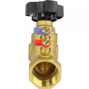 Балансировочный латунный клапан DN.ru КБЛР-040-16 Ду40 Ру16, L=105 мм, муфтовый D080-00509