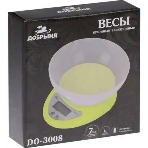 Кухонные весы с чашей Добрыня DO-3008
