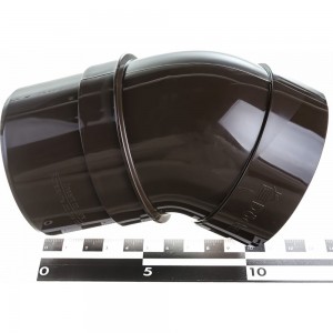 Колено Docke STANDARD 80 мм х 45 градусов, темно-коричневый PVTL-1023