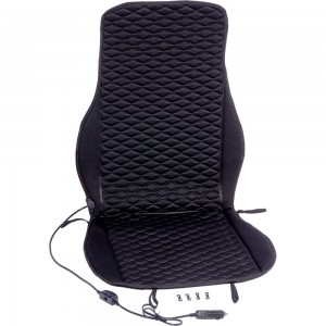 Накидка на сиденье с подогревом Dollex 1080x480 мм со спинкой, регулятором, черная NSP-980